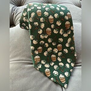 NWOT HERMES VINTAGE COTTON BALL PLANT TIE BARREL NATURAL BEAUTY HIGH END